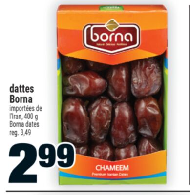 Dattes borna importées de l'iran