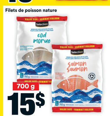 Filets de poisson nature