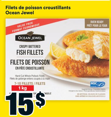 Filets de poisson croustillants ocean jewel