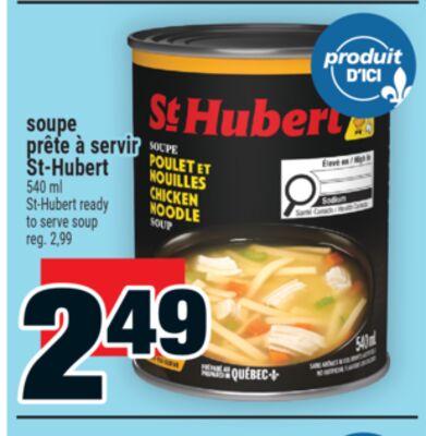 Soupe prête à servir st-hubert