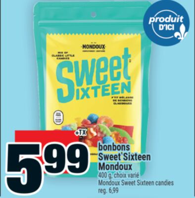 Bonbons sweet sixteen mondoux
