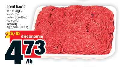 boeuf haché mi-maigre | medium ground beef