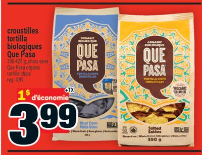 Croustilles tortilla biologiques que pasa