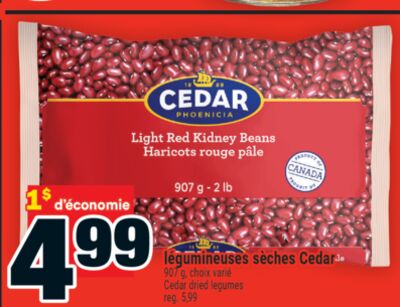 Légumineuses sèches cedar