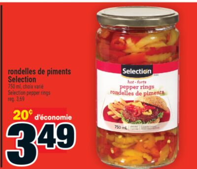 Rondelles de piments selection