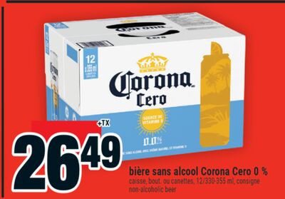 Bière sans alcool corona cero 0 %