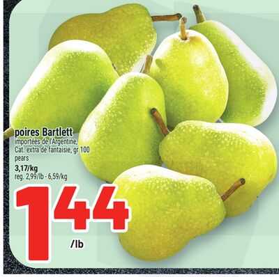 Poires bartlett