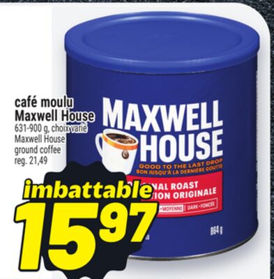 Café moulu maxwell house