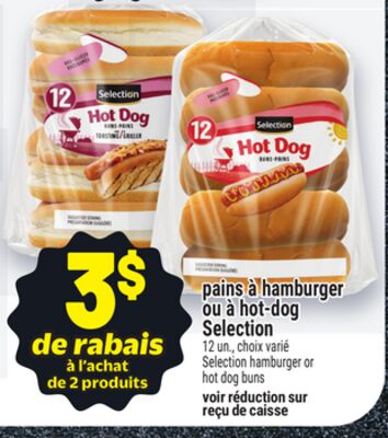 Pains à hamburger ou à hot-dog selection