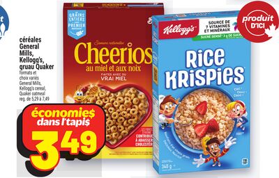 Céréales general mills, kellogg's, gruau quaker