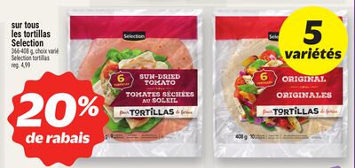 Sur tous les tortillas selection