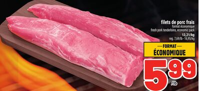 Filets de porc frais