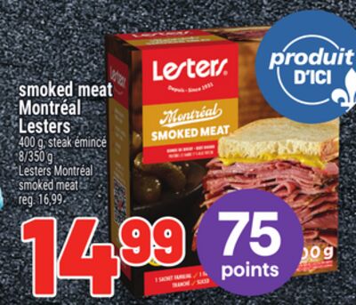 Smoked meat montréal lesters