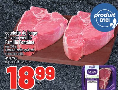 Côtelette de longe de veau vieillie famille fontaine