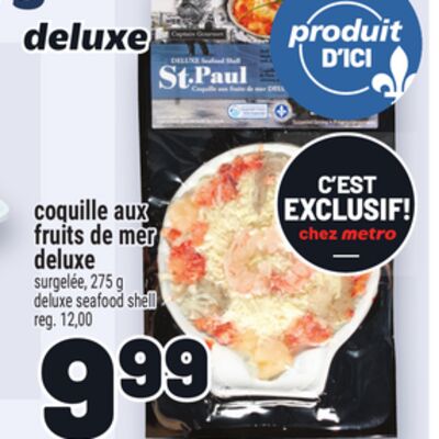 Coquille aux fruits de mer deluxe
