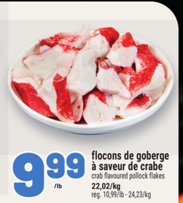Flocons de goberge à saveur de crabe