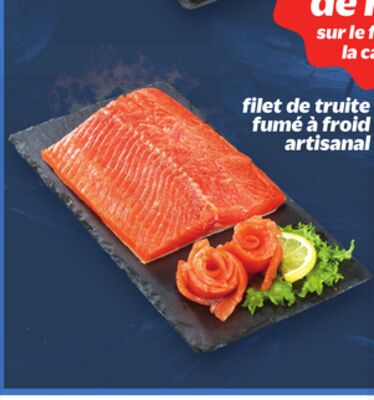 Filet de truite fumé à froid artisanal