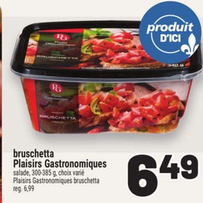 Bruschetta plaisirs gastronomiques