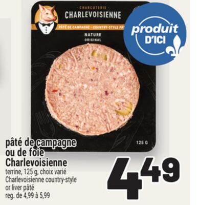 Pâté de campagne ou de foie charlevoisienne