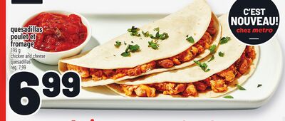 Quesadillas poulet et fromage