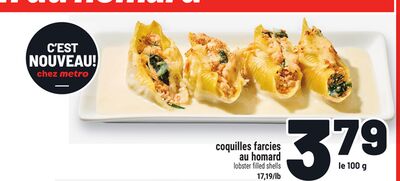 Coquilles farcies au homard