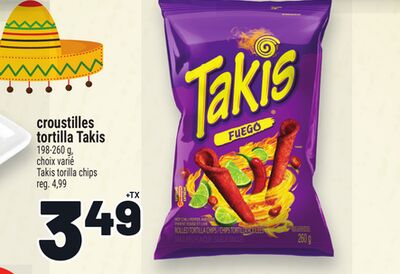Croustilles tortilla takis