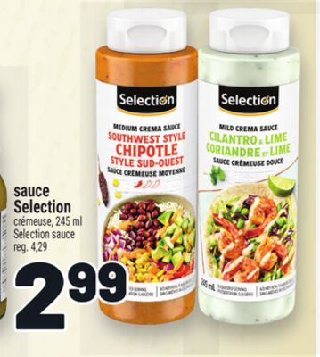 Sauce selection