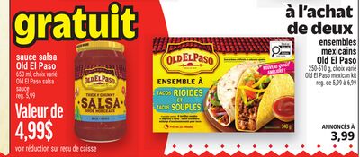 À l'achat de deux ensembles mexicains old el paso