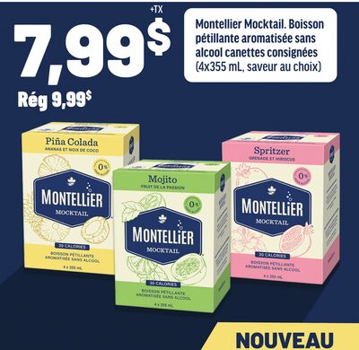 Montellier mocktail. boisson pétillante aromatisée sans alcool canettes consignées