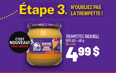 Trempettes taco bell dips