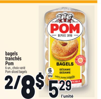 Bagels tranchés pom