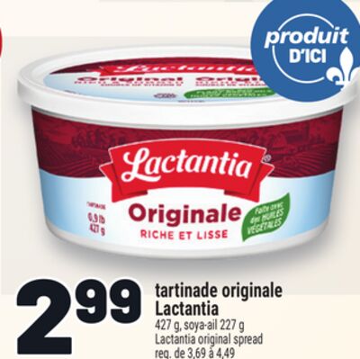 Tartinade originale lactantia