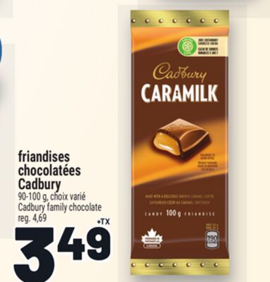 Friandises chocolatées cadbury