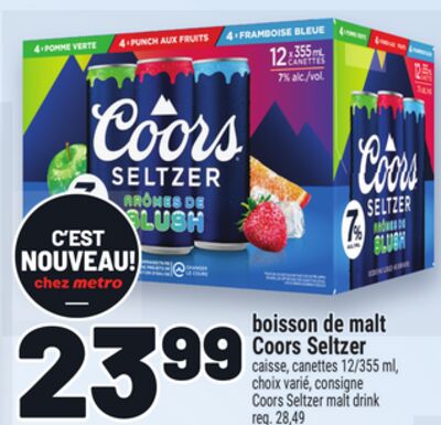 Boisson de malt coors seltzer