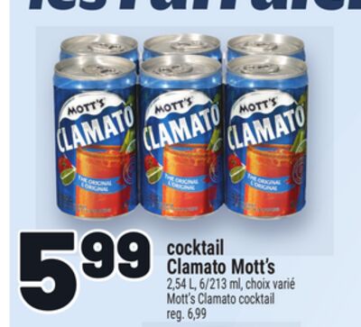 Cocktail clamato mott's