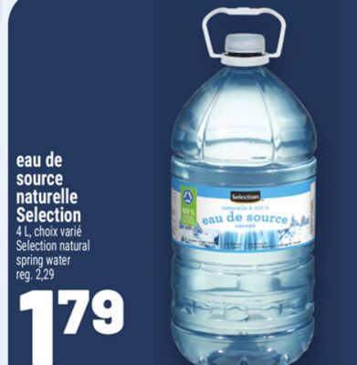 Eau de source naturelle selection