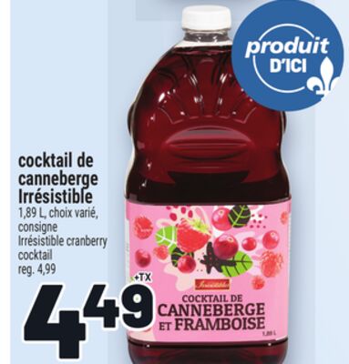 Cocktail de canneberge irrésistible
