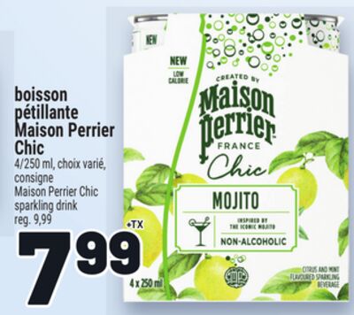 Boisson pétillante maison perrier chic