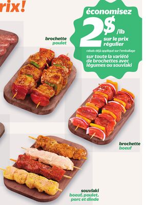 Toute la variété de brochettes avec légumes ou souvlaki