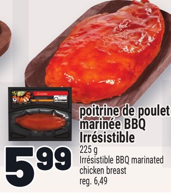 Poitrine de poulet marinée bbq irrésistible