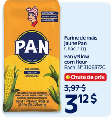 Farine de maïs jaune pan