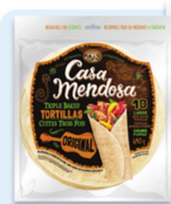 Tortillas casa mendosa 25 cm (10 po)