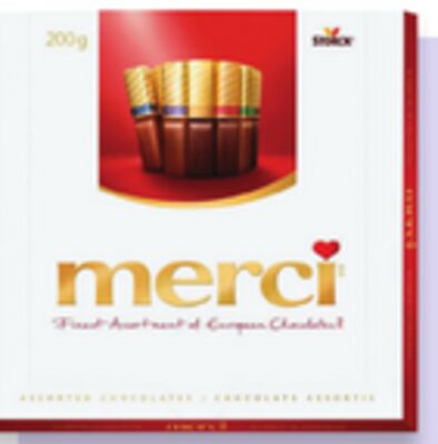 Boîte de chocolats merci