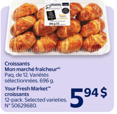 Croissants mon marché fraîcheur
