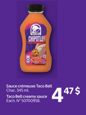 Sauce crémeuse taco bell
