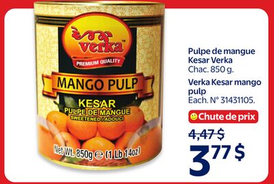 Pulpe de mangue kesar verka