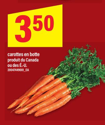 Carottes en botte