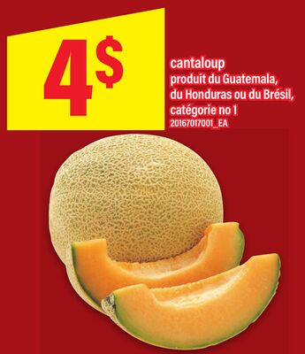 Cantaloup produit du guatemala du honduras ou du brésil
