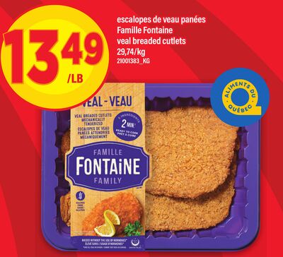 Escalopes de veau panées famille fontaine