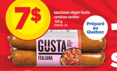 Saucisses végan gusta, 350 g